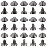 GORGECRAFT 1 Box 100 Sets 10mm Punk Spikes Und Nieten Gunmetal Metall Baumkegel Schraubnieten Metallische Schraubnieten Auf Kegel Lederhandwerk Nagelkopfnieten Für Lederbekleidung Jacken Schuhe Heimwe
