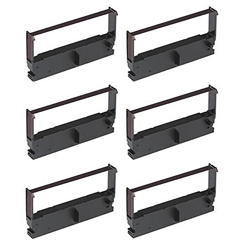 Cintas negras para impresora POS compatibles (6 unidades) miniatura 2