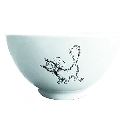 Editions Clouet "23308 – Bowl – Dubout Cats Kitty Cat Ribbon"