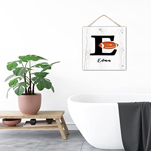 Décoration murale rustique monogramme E en bois pour chambre - 8
