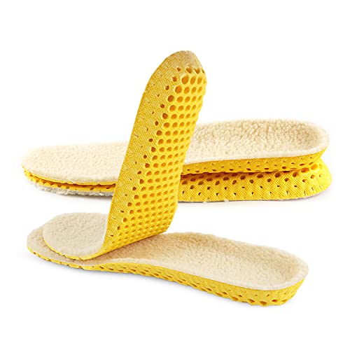 2 Pairs Wool Shoe Insoles For Cold Weather, Warm Insoles For Kids Women Men Shoes Insert For Boots, Sneakers (Women 7-10 / Men 6-9) #TOP5