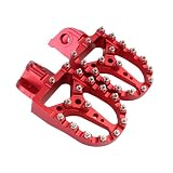 Colore: Nero, Rosso, Blu Pedane poggiapiedi CNC for moto, compatibili con KTM 690 950 990 1050 1090 1190 1290 50 65 85 125 250 SX 50SX 125SX 250SX 85SX(Red)