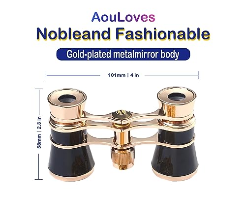 Aouloves Opera Glasses Binoculars 3 X 25 Compact And Lightweight Optical Bk7 Theater Glasses With Chain For Adults Kids Women In Concert Theater Opera (Black) #TOP2