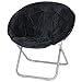 Nouva Folding Chair, Foldable Moon Chair Lounge Faux-Fur Round Reading Chair Gaming Chair w/Metal Frame for Kids Teens Adults, Indoor Outdoor Living Room Bedroom Dorm Home