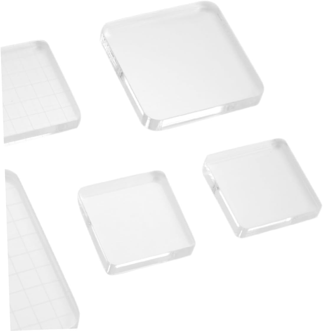 5pcs Acrylic Stamping Blocks Set Essential Stamping Tools Grid Lines for DIY Projects