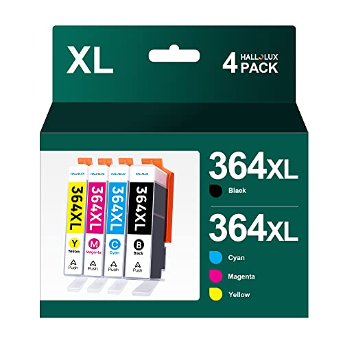 364 XL Cartouches d'encre Remplacement pour HP 364XL pour HP Photosmart 5520 5510 5522 5520 6520 B8550 C5388 7510 7520 Officejet 4620 Deskjet 3070A (Noir Cyan Magenta Jaune, 4-Pack)