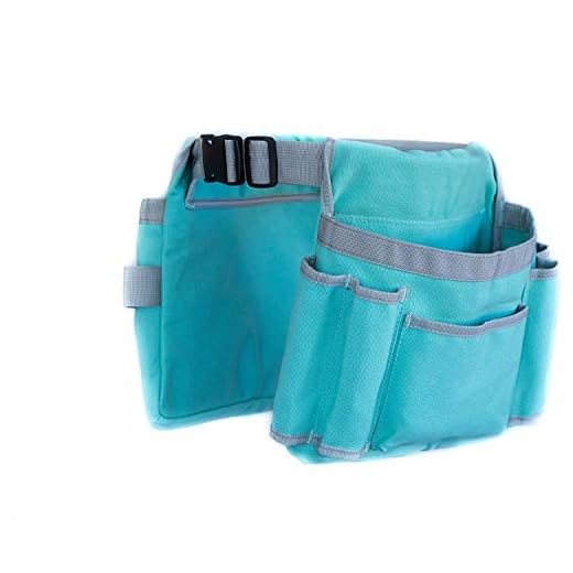 Women Tool Belt Pouch/Utility Belt For Hairdressing Craft Gardening Carpentry Tiffany Blue Adjustable Durable Canvas 10 Pockets Vixen Custom Fit