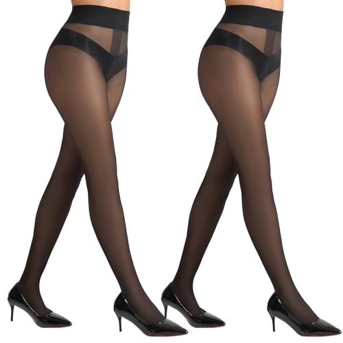 SUREPOCH Sheer Nylon Tights for Women 20D T Crotch Pantyhose