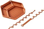 SmackFun - Assiette tout-en-un + Système de fixation des chaînes de jouets - Plaque d'aspiration en silicone divisée pour bébés + Jeunes enfants - Premiers aliments + Se nourrir soi-même. 2 Feuilles (Clay)