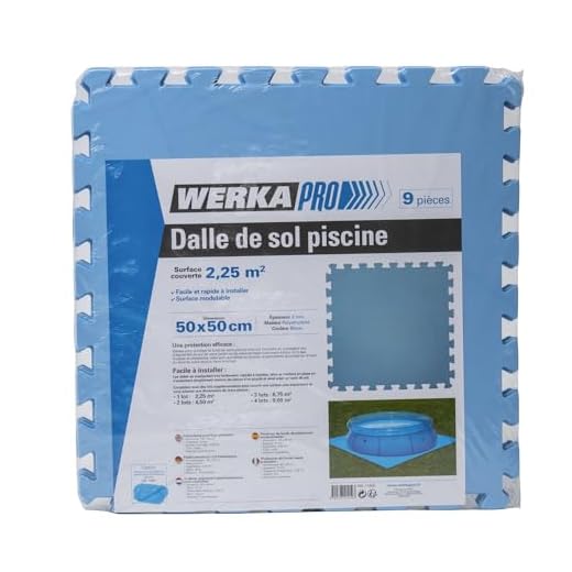 Werka Pro Lote De 9 Baldosas De Piscina 50X50Cm 2,25M2 Espesor 3Mm 9 Piezas