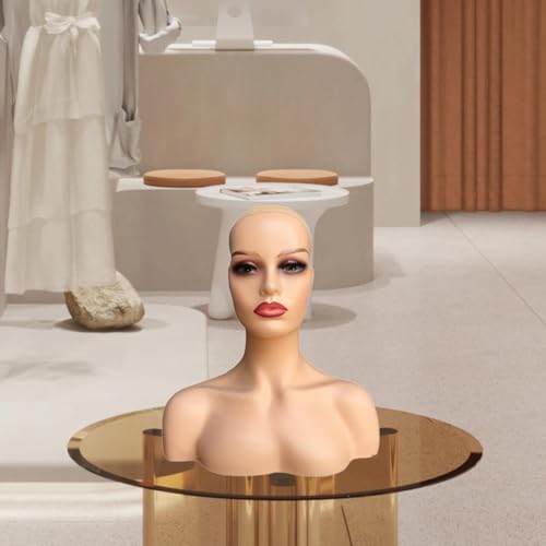 Busto para pelucas que evita enredos y organiza tus collares sin ocupar espacio 5