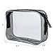 Wobe 5 Packs Clear Cosmetics Bag TSA Approved, PVC Zippered Toiletry Carry Pouch Portable Makeup Bag for Vacation Travel, Bathroom and Organizing Waterproof Makeup Bag Vinyl Plastic Organizer Case