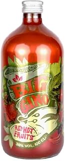 Big Red Hot Fruit - Gin ottenuto dalla macerazione di fragole e un pizzico di peperoncino della Puglia - Ottimo gin per cocktail esotici e pestati – 1litro - 38% vol.