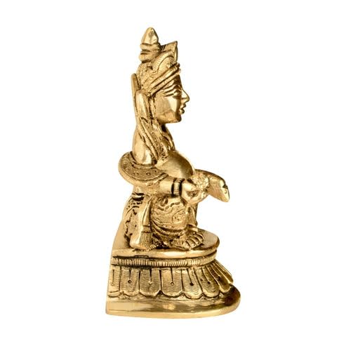 Image of Brass Kuber Ji Idol, Vastu Remedy for Wealth & Prosperity (12 cm, 550 g)