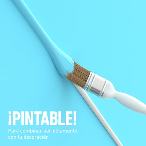Miniatura 9 de D-Line Canaleta Para Cables 20x10mm Multipack 4m, Perfil Semicircular, Cubrecables Autoadhesivo Pintable Para Gestión De Cables 4x 1m Con Accesorios Blanco