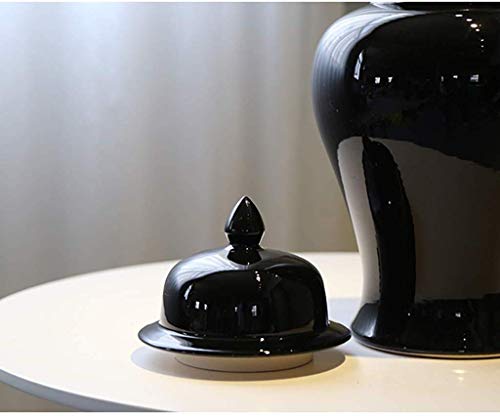 Boîtes à bonbons décoratives en céramique noire | Vase de table MU