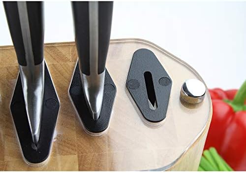 Rockingham Forge SharpN Rubber Wood 5 Piece Self-Sharpening Knife Block Set