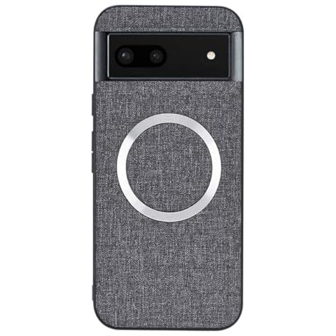 Lozeguyc for Google Pixel 8A Case Compatible with Magsafe,Google Pixel 8a Phone Case Soft Silicone Bumper Luxury Simple Pure Texture Classic Business Protective Hybrid Cover for Google Pixel 8A Gray Cover
