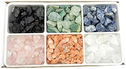Crystals & Healing Stones Set - Premium Healing Crystals Gift Kit in Box - Chakra Set Natural Stones - Rustic Home Decorations Collection Mookaite