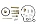 OutlawRacing OR4174 ATV Carburetor Carb Repair Rebuild Kit POLARIS OUTLAW 50 2008-2009 PREDATOR 50 2007