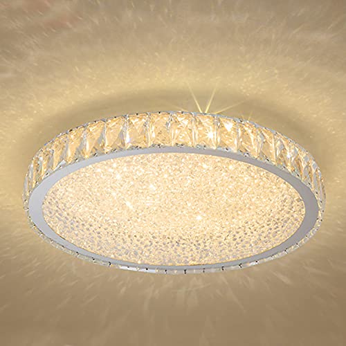 Luminaire cristal LED moderne blanc froid plafonnier 35cm de cuisine