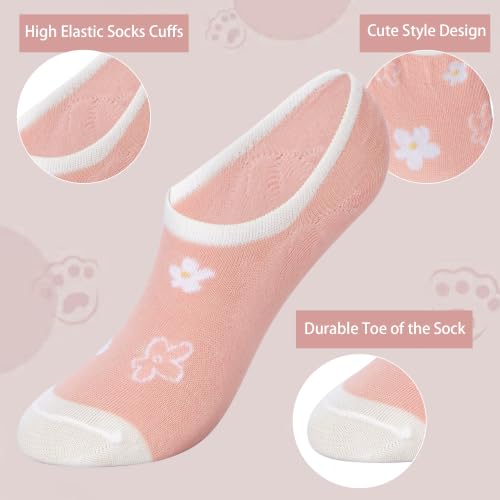Image of Violet Mist Women's No Show Socks - Low Cut, Invisible, Non Slip Footies - Flat Boat Socks