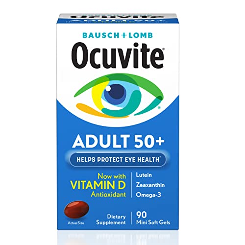 Ocuvite Eye Vitamin & Mineral Supplement, Contains Zinc, Vitamins C, E, Omega 3, Lutein, & Zeaxanthin, 90 Softgels (Packaging May Vary) #TOP1