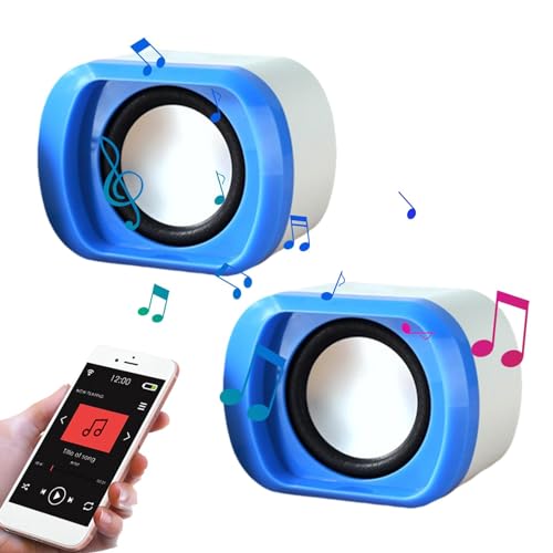 Altavoces estéreo de mesa,Altavoces para PC alimentados por USB | Altavoz multimedia portátil Altavoz de computadora,Calidad de sonido nítida, versatilidad multimedia, altavoces US