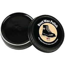 JobSite Boot Polish Wax - Stain Gloss High Shine Shoe Polish - Black Wax to Protect & Restore Leather Dress & Work Boots - 3 oz