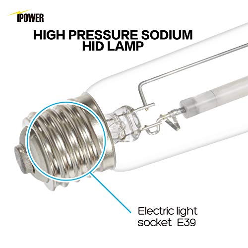 Ipower Glbulbh600X12 12-Pack Hydroponic 600 Watt Horticulture Flowering Pressure Sodium Grow Light Bulb Lam High Par Enhanced Red And Orange Spectrums Cct 2100K, 600W Hps, White #TOP3