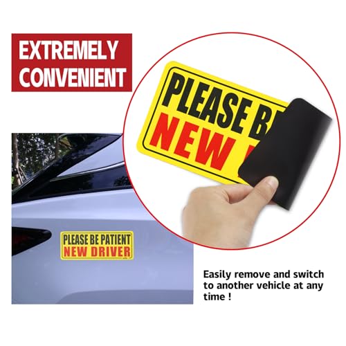 image for JUSTTOP New Driver Magnet for Car, Please Be Patient Student Driver, 3