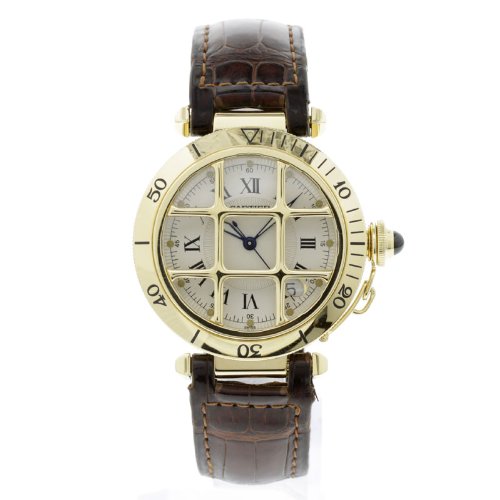 CARTIER(カルティエ)パシャ　38mm OH済 腕時計 K18YG/革 メンズ (中古)