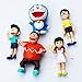 5pcs / lot Anime Doraemon Figura Toys Toys Nobla Shizuka Jaian Sunteo Muñecas Regalo para niños de 5 a 7 cm