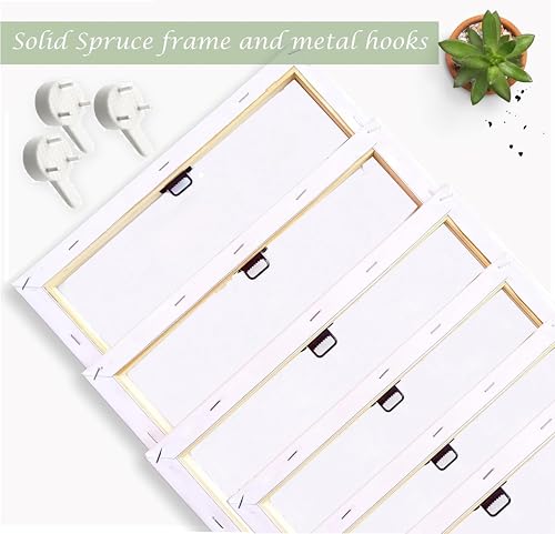 Induslyfe Framed Eucalyptus Sage Green Botanical Plant Wall Art Canvas Decor Set of 6, Nature Wall Art Prints Posters, Flower Wall Art for Bathroom Bedroom Living Room 9x12 by Induslyfe - Used condition - Image 8