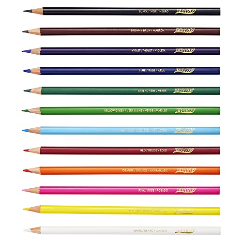 Prang Thick Core Colored Pencils Master Pack, 3.3 Millimeter Cores, 7 Inch Length, 12 Assorted Colors, 288 Count (82408), Multicolored #TOP2