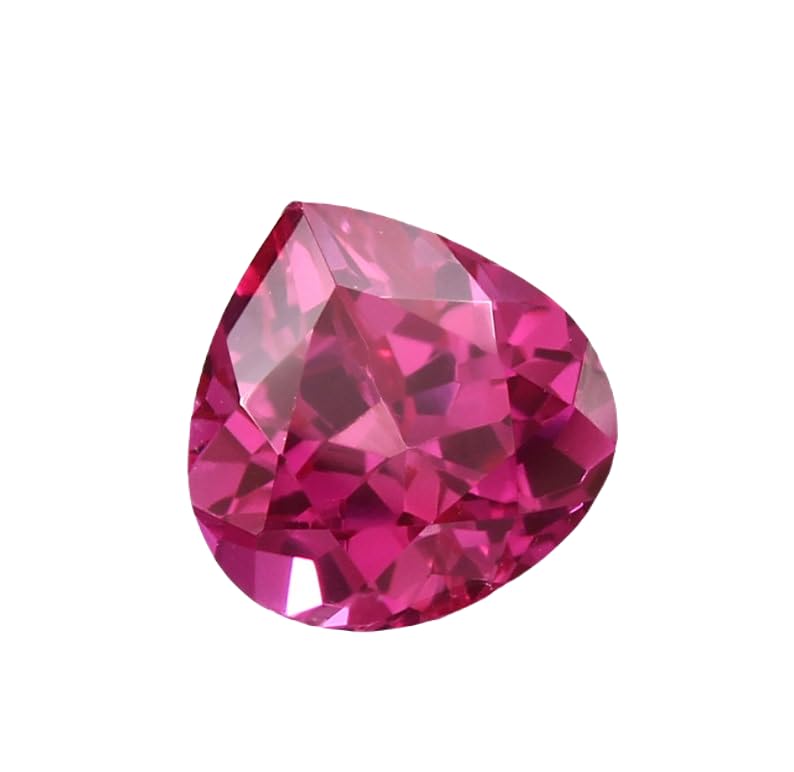 Gemme tourmaline cœur Rubellite 10x9mm pour créer votre bague personnalisée DIY