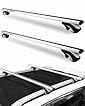 Komsepor Car Roof Rack Cross Bars 55” Thick Aluminum Crossbars Universal Roof Rack Adjustable Roof Cross Bars with 200 lbs Load Capacity Fits Most Vehicles with Existing Raised Side Rails with Gap