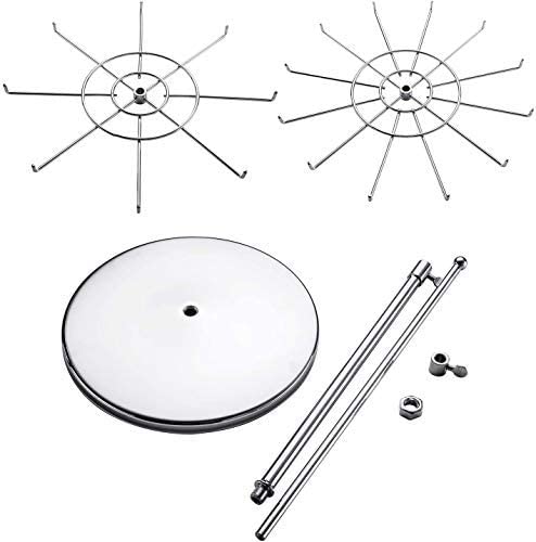 APL Display Dual Adjustable (Total Height & Tier Heighs) CounterTop Spinner Display Stand, Heavy Duty 2-Tiers, Silver by APL Display - Used condition - Image 7