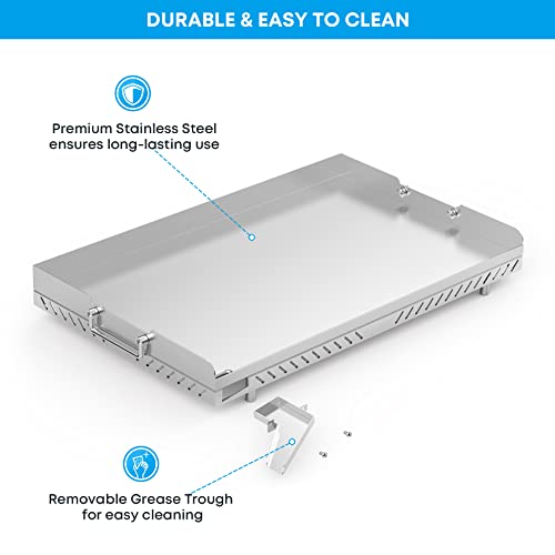 Stanbroil Stainless Steel Flat Top Griddle For Camp Chef 4 Burner Grills, Ftg600, Ftg900Pg, Replacement For Ftg600P, Cooking Dimensions: 28" X 17" #TOP2