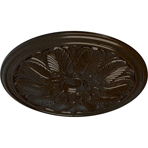 Image of Ekena Millwork CM22BOBZS 22 5 /8 OD x 1 3 /4 P Bordeaux Ceiling Medallion fits Canopies up to 3 1 /4, Bronze