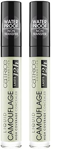 Catrice Liquid Camouflage High Coverage Concealer, Abdeckstift, Nr. 200 Anti-Red, grün, für Mischhaut, für trockene Haut, für unreine Haut, langanhaltend, vegan, ölfrei, wasserfest (5ml)