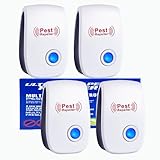 Ultraschall Schädlingsbekämpfer, 4 Stück Elektronische Insektenschutzmittel & Moskitoschutz...