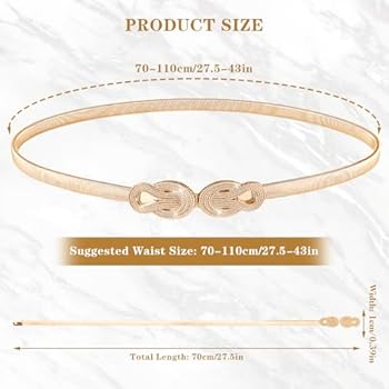Elastische Riem - Gold Round | 68-90 cm | Metaal - Fashion Favorite Elastische Riem - Gold Round | 68-90 cm | Metaal - Fashion Favorite