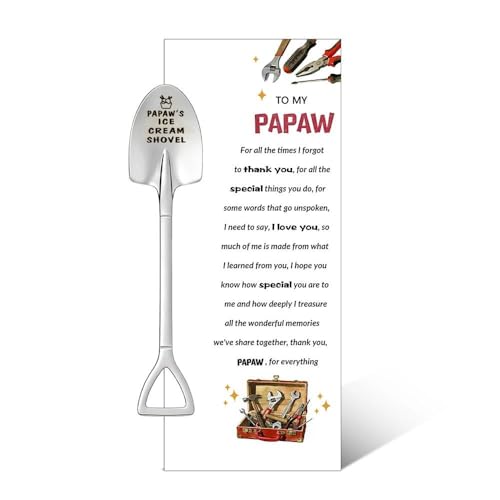 Papaw Ice Cream Shovel Spoon for Grandpa Papa Fathers Father's