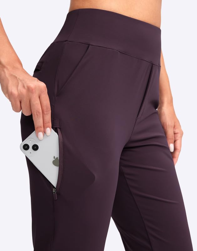 Image of YYV Women's Golf Pants High Waist Stretch Ankle Pants with Pockets