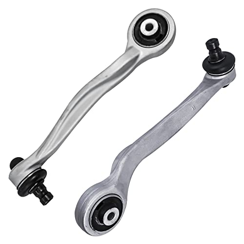 Image of Detroit Axle - 10pc Front End Control Arms Kit for Audi 2006-2011 A6 2005-11 A6 Quattro 2010-11 S6, 4 Upper Forward & Rearward Control Arms and Ball Joint 4 Tie Rod Ends 2 Boots Replacement