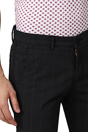 Image of Peter England Men's Regular Fit Cotton Blend Pants