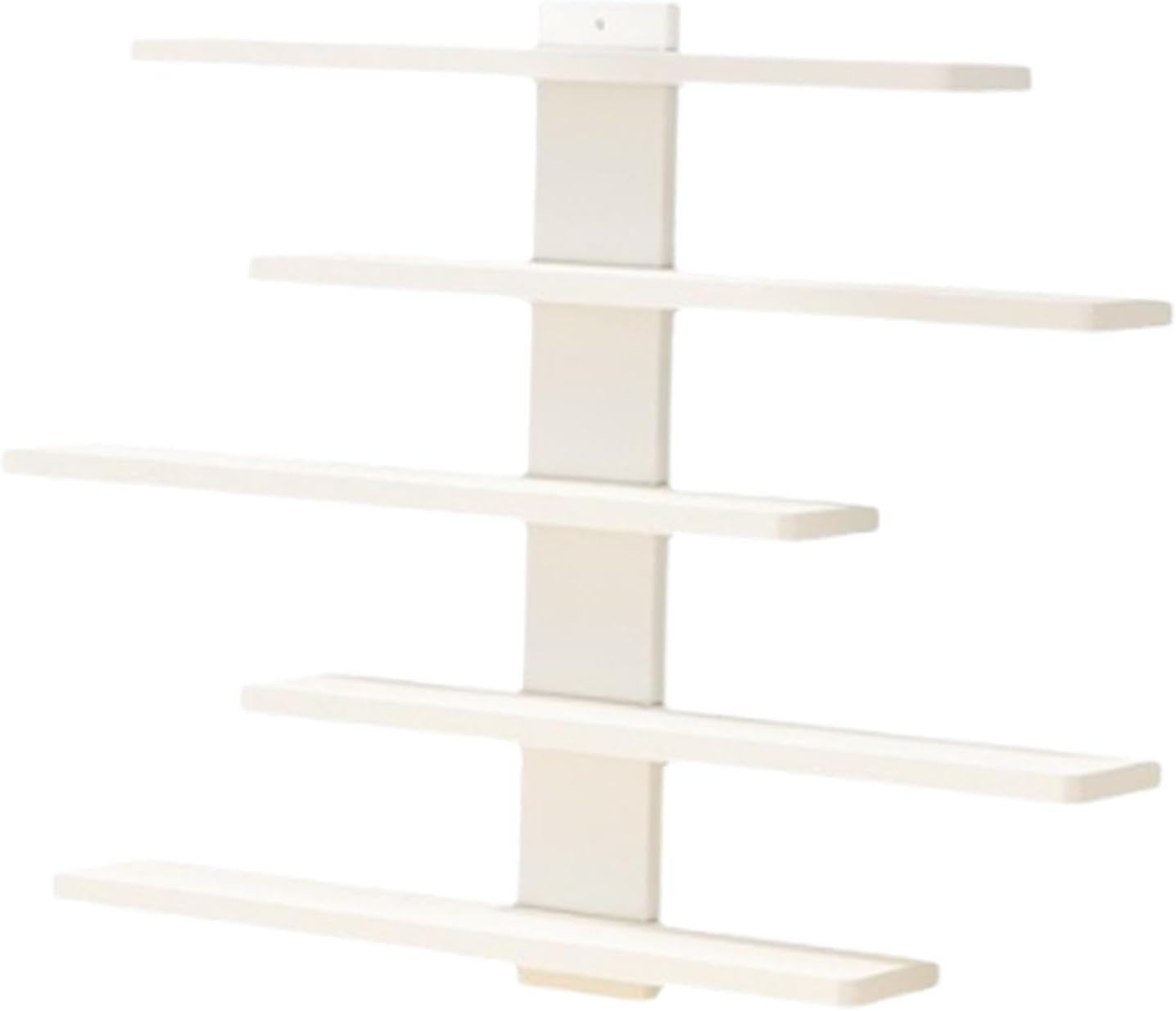 HouseVibe Wall Mounted Display Shelf 5-Tier Action Figure Display Rack for Collectibles Souvenirs Green Plants 14.57x14.57 Inch- White