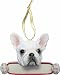 French Bulldog Ornament White "Santa's Pals" With Personalized Name Plate A Great Gift For French Bulldog Lovers
