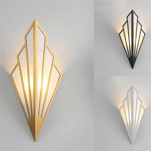 Aplique de pared nórdico de hierro forjado blanco con tecnología LED de alta durabilidad 3